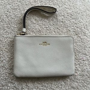 Coach Wristlet- Cream and Gold